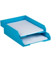 Jam Paper Stackable Paper Trays - Desktop Document, Letter, File Organizer Tray