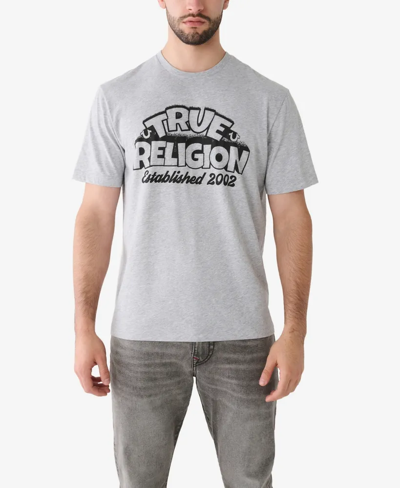 True Religion Men's Short Sleeve Relaxed Bubble T-shirt