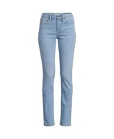 Lands' End Tall Recover Mid Rise Straight Leg Blue Jeans