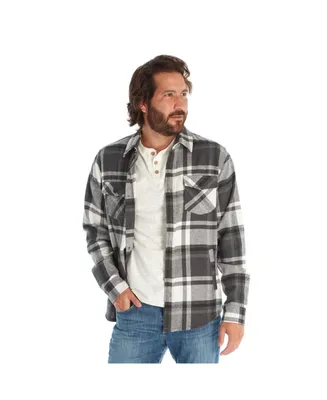 Px Clothing Men's Long Sleeve Plaid Shirt Jacket