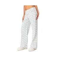 Lilyana printed low rise jeans - White-and