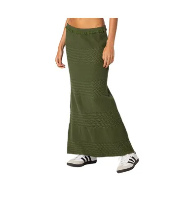 Garner textured knit maxi skirt