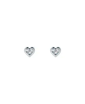 Neena: Crystal Small Heart Stud Earrings For Women