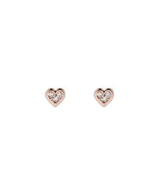 Neena: Crystal Small Heart Stud Earrings For Women