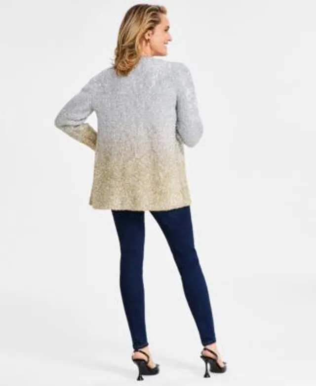 Women's Mockneck Eyelash Sweater, Created for Macy's