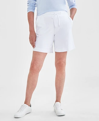 Style & Co Petite Mid-Rise Drawstring Shorts, Created for Macy's