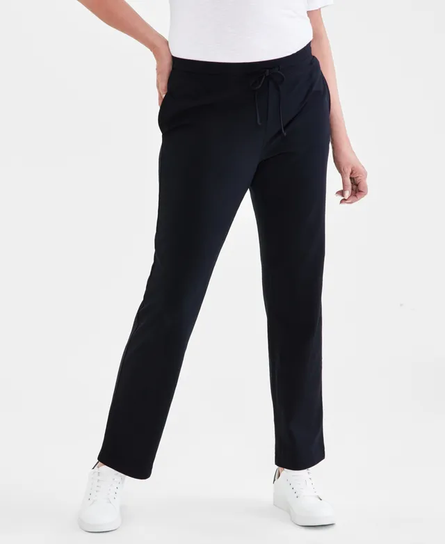 Liz Claiborne Womens Mid Rise Straight Drawstring Pants