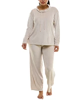 Roudelain Women's 2-Pc. Velour Hoodie Pajamas Set