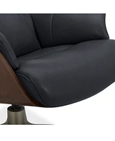 Janer Leather Swivel Chair, Created for Macy's