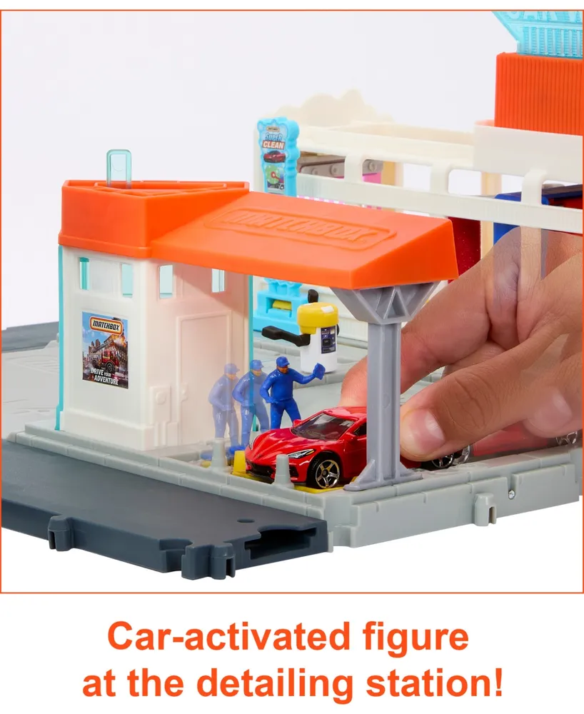 Matchbox Cars Playsets, Super Clean Carwash with 1 Matchbox Car - Multi