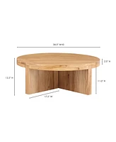 Folke 38" Oak Round Coffee Table