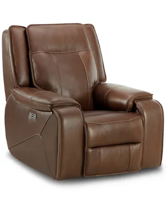 Hansley 39" Zero Gravity Leather Power Recliner, Created for Macy's