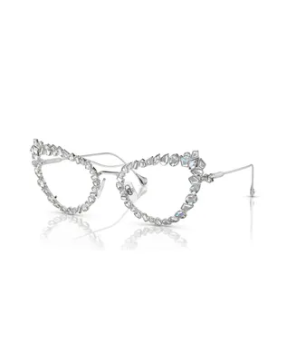 Swarovski Women's Blue Light Glasses with Crystals clip-on, SK7011