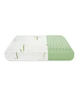 BodiPEDIC Tea Infused Memory Foam Bed Pillow with Rayon from Bamboo Infused Cover, Jumbo