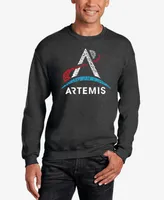 La Pop Art Men's Nasa Artemis Logo Word Crewneck Sweatshirt