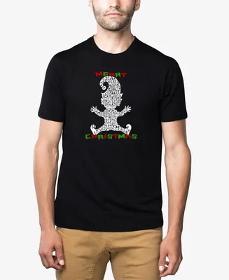La Pop Art Men's Christmas Elf Premium Blend Word T-shirt