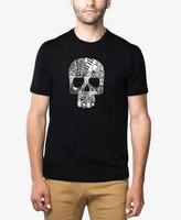 La Pop Art Men's Rock N Roll Skull Premium Blend Word T-shirt
