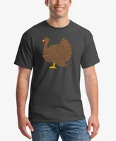 La Pop Art Men's Thanksgiving Printed Word T-shirt