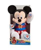 Disney Junior Mickey Mouse Funhouse Singing Fun Mickey Mouse 13" Lights and Sounds Feature Plushie, Sings The Wiggle Giggle Song