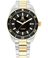 Tommy Hilfiger Men's Automatic Two-Tone Stainless Steel Bracelet Watch 40mm, Exclusively Ours - Two
