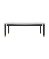 Tov Furniture 1 Piece Rattan Brass-Capped Legs Bench