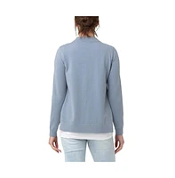 Ripe Maternity Maternity Ripe Morgan Side Split Nursing Knit Sweater Petrol