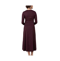 Ripe Maternity Maternity Ripe Jude Cross Front Nursing Dress Maroon/Black