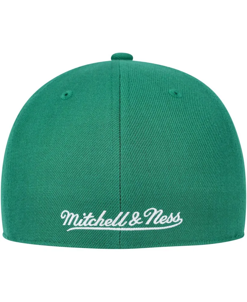 Men's Mitchell & Ness Kelly Green Boston Celtics Hardwood Classics Mvp Team Ground 2.0 Fitted Hat