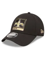 Men's New Era Black New Orleans Saints Framed Af 9FORTY Snapback Hat