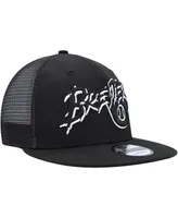 Men's New Era Black Milwaukee Brewers Street Trucker 9FIFTY Snapback Hat