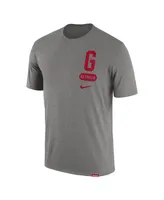 Men's Nike Heather Gray Georgia Bulldogs Campus Letterman Tri-Blend T-shirt