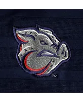 Men's Champion Navy Lehigh Valley IronPigs Textured Solid Polo Shirt