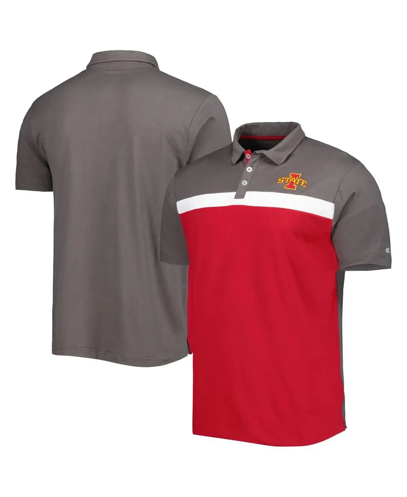 Men's Colosseum Charcoal Iowa State Cyclones Two Yutes Polo Shirt