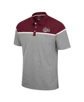 Men's Colosseum Heather Gray Montana Grizzlies Chamberlain Polo Shirt