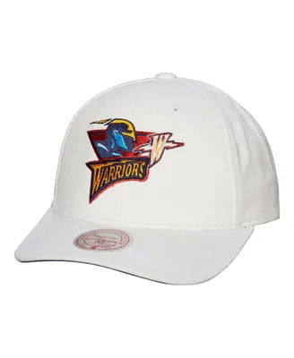 Men's Mitchell & Ness White Golden State Warriors Hardwood Classics All In Retro Snapback Hat