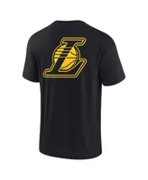 Men's and Women's Fanatics Signature Black Los Angeles Lakers Super Soft T-shirt