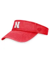 Men's Top of the World Scarlet Nebraska Huskers Terry Adjustable Visor