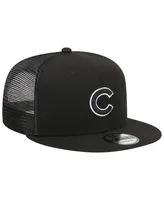 Men's New Era Black Chicago Cubs Trucker 9FIFTY Snapback Hat