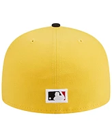 Men's New Era Yellow, Black Florida Marlins Grilled 59FIFTY Fitted Hat