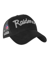 Big Boys and Girls Mitchell & Ness Black Las Vegas Raiders Times Up Precurved Trucker Adjustable Hat