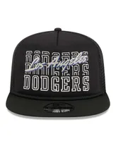 Men's New Era Black Los Angeles Dodgers Street Team A-Frame Trucker 9FIFTY Snapback Hat