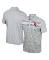 Men's Colosseum Gray Oklahoma Sooners Cybernetic Polo Shirt