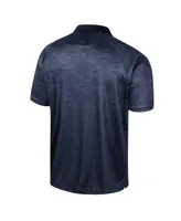 Men's Colosseum Navy Byu Cougars Honeycomb Raglan Polo Shirt