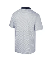 Men's Colosseum White, Navy Gonzaga Bulldogs Print Stripe Polo Shirt