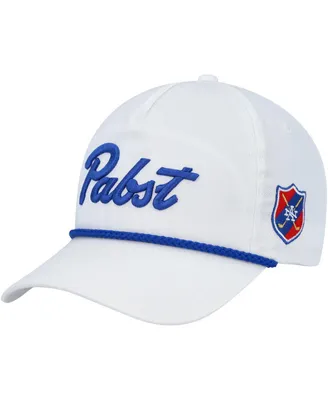 Men's American Needle White Pabst Blue Ribbon Rope Snapback Hat