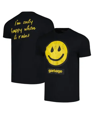 Men's Manhead Merch Black Garbage I'm Only Happy When It Rains Graphic T-shirt