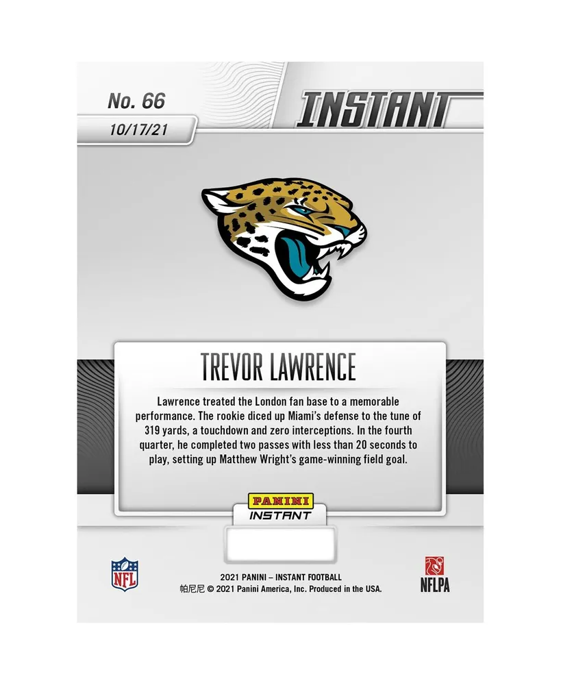 Trevor Lawrence Jacksonville Jaguars Fanatics Exclusive Parallel Panini America Instant Nfl Week 6 1st Win Single Rookie Trading Card