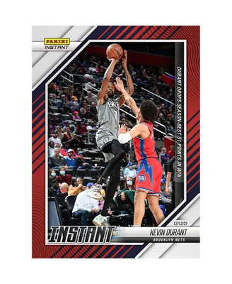 Kevin Durant Brooklyn Nets Parallel Panini America Instant Durant Drops a Season's Best 51-Points in Win Single Trading Card - Limited Edition of 99