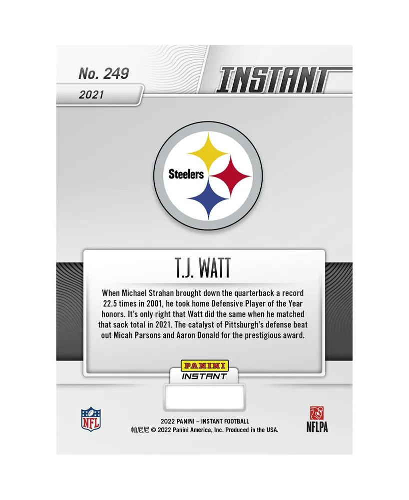 T.j. Watt Pittsburgh Steelers Fanatics Exclusive Parallel Panini America Instant Nfl Honors Defensive Player of the Year Single Card
