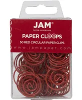 Jam Paper Circular Paper Clips - Round Paperclips - 50 Per Pack